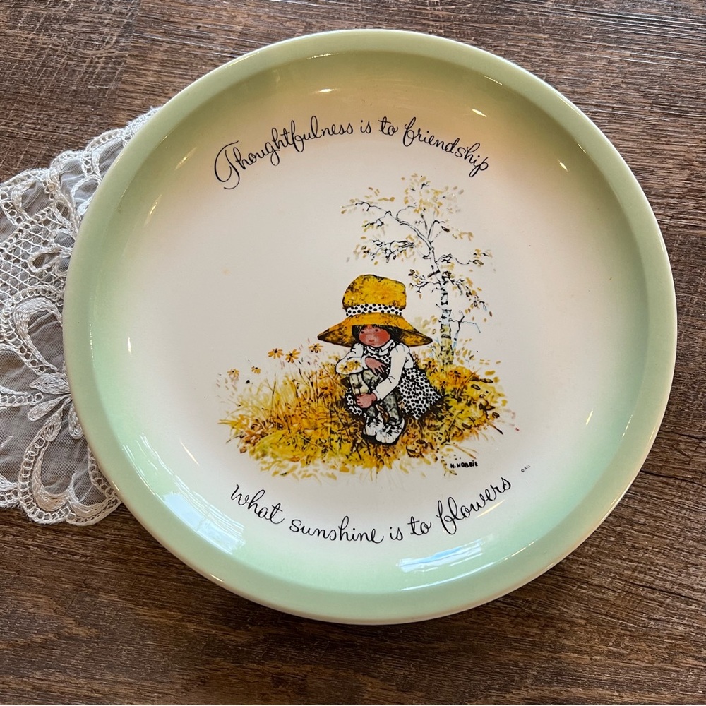 Vintage Holly Hobbie Collector Plate “Thoughtfulness to Friendship” 1970s